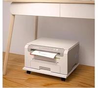 Support d'imprimante avec Support sous Le Bureau, 4 roulettes pivotantes, de copieur Mobile, Plateau Roulant Blanc, étagère for Plantes(39x30x6.6cm)