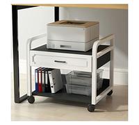 Support d'imprimante avec tiroir, Chariot Mobile pour imprimante, Support d'imprimante sous Bureau, étagère roulante Robuste et élégante pour imprimantes, scanners et télécopieurs