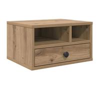 vidaXL Support d'imprimante avec tiroir Bois d'ingénierie Bois ancien 40 x 32 x 24 cm