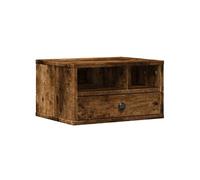 vidaXL Support d'imprimante chêne fumé en bois d'ingénierie 40×32×22,5 cm avec rangement
