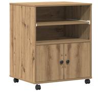 Support d'imprimante en bois - vidaXL - 60x48x74 cm - Chêne artisanal - Bois d'ingénierie - Moderne