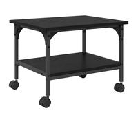 Support d'imprimante en bois - vidaXL - Chêne noir - 50x40x38 cm - Rangement spacieux - Style industriel