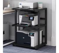 Support d'imprimante mobile, 3 niveaux, multifonction pour lecteur CD, étanche, étagère audio, pour scanner, fax, maison, bureau, chariot d'ordinateur hôte