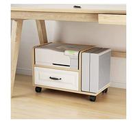 Support d'imprimante mobile avec roulettes - Chariot d'imprimante sous le bureau avec tiroir de rangement et support de processeur pour une utilisation au bureau/à la maison - Table d'imprimante pour
