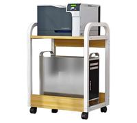 Support d'imprimante mobile, table d'imprimante robuste avec rangement, chariot d'imprimante compact à 2/3/4 niveaux pour imprimantes, PC, télécopieurs et scanners