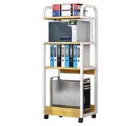 Support d'imprimante mobile, table d'imprimante robuste avec rangement, chariot d'imprimante compact à 2/3/4 niveaux pour imprimantes, PC, télécopieurs et scanners