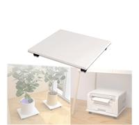 Support d'imprimante réglable avec roulettes - Blanc - Support pour imprimante sous le bureau - Support multifonction pour imprimante et plateau de plantes (29 x 34 cm)