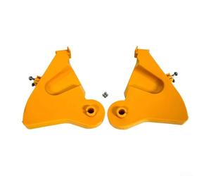 Support d'imprimante réglable pour Zebra ZD620 ZD420 - Corps en ABS renforcé - Tige de support double support continu - Jaune - 12,7 cm de diamètre - 118 mm de large