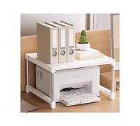 Support d'imprimante Robuste - Table d'imprimante en Bois à 2 Niveaux et étagère pour télécopieurs, Solution de Rangement Mobile, idéal pour Le Bureau à Domicile, Convient aux Petites Imprim