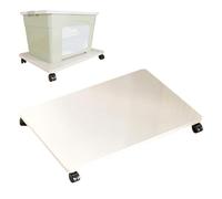 Support d'imprimante sous le bureau - Organiseur polyvalent, chariot d'imprimante avec 4 roulettes pivotantes, étagère de rangement robuste pour machine à laver, raccord de , valise, appareils