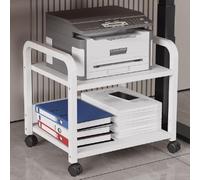 Support d'imprimante, table d'imprimante roulante sous le bureau, chariot multifonction avec étagère de rangement pour bureau à domicile