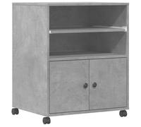 Support d'imprimante table meuble bureau avec roulettes 60 x 48 x 74 cm gris 02_0044759