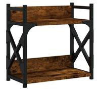 Support d'imprimante - vidaXL - 2 niveaux - Chêne fumé - Bois reconstitué - 40x20x40 cm