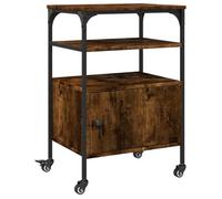 Support d'imprimante - vidaXL - 3 niveaux - Chêne fumé - 50x40x76 cm - Matériau durable