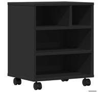 Support d imprimante avec roulettes noir 41x32x48 cm Noir G