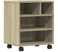 vidaXL Support d'imprimante Armoire à roulettes multifonctionnelle Chêne sonoma 41x32x48 cm