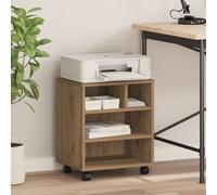 Support d'imprimante vidaXL avec roues Chêne artisan 41x32x48 cm