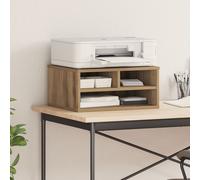 Support d'imprimante vidaXL Chêne Fumé 49x40x22,5 cm Bois d'ingénierie