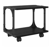 vidaXL Support d'imprimante Chêne noir 41 x 28 x 33.5 cm