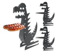 Support dinosaure pour hot-dog pour barbecue - Grille de cuisson à saucisses en acier inoxydable, accessoire de barbecue amusant pour la cuisine de jardin, le camping, le hayon et les fêtes en plein