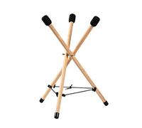Support d'instrument de musique portable pour tambour à langues en acier Trépied en bois avec sac de protection de voyage durable Support de percussion en bois