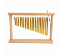 Support d'Instruments Méditation en Métal Électroplaqué avec Perche à Hauteur Réglable et Base à Trois Pieds pour Exposer s Carillons Dans un Atelier Sonothérapie et un Salon Détente
