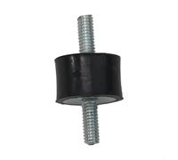Support d'isolateur de vibrations en caoutchouc pour filetages métriques M5 M6, élément d'amortissement en métal et caoutchouc pour absorption des chocs, bobine anti-vibrations galvanisée (M4 x 10 mm