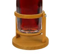 Support distributeur de whisky mains libres - Support à bouteilles en bois rotatif à 180°, verseur pour homme | Accessoire de bar élégant pour la fête de cuisine à domicile pour les pères pass