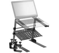 Support DJ Régble en Hauteur (24 36 cm) et Largeur (24 29 cm) Support de table en métal avec tablette Simple AVEC éTAG SUPPORT PC
