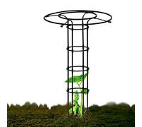 Support d'obélisque de jardin pour plantes grimpantes - 150 cm - Treillis en métal antirouille pour intérieur/extérieur - Support pour fleurs, légumes, fruits et vignes, noir