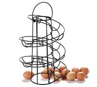 Support Doeufs en Spirale - Casier à Oeufs en Fer, Étagère de Rangement Spirale avec Distributeur - 18 Oeufs