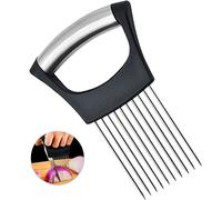 Support D'oignon, Porte-oignons Acier, Oignon Support Trancher, Support Trancheuse D'oignon pour Assistant Trancheuse Alimentaire Inoxydable Tranche-Oignon avec 10 Prongs Handy