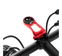 Support d'ordinateur de potence de vélo de 38 mm pour Garmin Edge Explore, en alliage d'aluminium léger pour GPS, lampe de poche et caméra d'action, compatible avec Bryton, Wahoo et Cateye Rouge