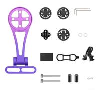 Support d'ordinateur de vélo avec kit adaptateur pour Garmin Bryton Wahoo, noir (violet dégradé)