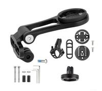 Support d'ordinateur de vélo en alliage d'aluminium avec support de phare avant et extension de caméra, compatible avec Garmin Bryton pour Cateye, support de tige M5 pour 10-36 mm, noir, connecteur à