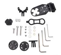Support d'ordinateur de vélo en alliage d'aluminium pour Garmin pour Bryton, Cateye et IGPSPORT, support rabattable réglable à 135° pour guidon de vélo, économie d'espace, noir (B)