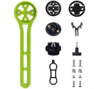 Support d'ordinateur de vélo pour vélo de route compatible avec les appareils Garmin pour Bryton, comprend 3 bases d'adaptateur, extension centrale, support de guidon et support de lumière réglable