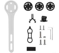 Support d'ordinateur de vélo, vélo de route, support de guidon intégré pour Garmin, support de caméra en nylon pour GPS CatEye (blanc)
