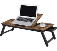 Support D'ordinateur Portable Pour Lit Ou Canapé Avec Inclinaison Réglable Jusqu'à 14,3 Pouces, Plateau De Petit-Déjeuner À Droite Et À Gauche