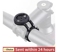 Support d'ordinateur pour guidon de vélo, en alliage d'aluminium, Base de fixation pour compteur de Code de vélo de route, léger pour Garmin/Wahoo/Bryton/XOSS/IGPSPORT Black