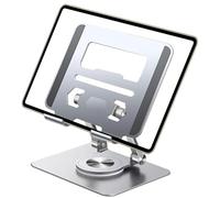 Support d'ordinateur réglable pour bureau - Support rotatif pour ordinateur portable, cadre de bureau pliable antidérapant, structure en métal durable | Support multifonction pour tablette, téléphone