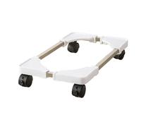 Support d'ordinateur réglable, support de tour d'ordinateur, roulette inférieure, support d'ordinateur extensible en plastique robuste pour étudiants au sol, joueur sur la plupart (White)