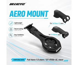 Support d'ordinateur ULLICYC pour SCOTT SYNCROS FOIL AERO 1.5 STEM/ST-R100-AL STEM pour Garmin1050 Wahoo Giant GPS Bryton en alliage d'aluminium MOUNT