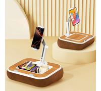 Support D'Oreiller Oatsbasf Avec Espace De Rangement 360 ° Support De Support À Clip Rotatif Pour Tablette De Téléphone De 4.7 À 13 Pouces,Kindle,Oreiller Pour Ordinateur Portable,.Brown.