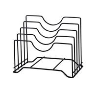 Support D'organisateur De Planche à Découper, Support De Planche à Découper En Métal 4 Fentes Plateau Organisateur Support De Support De Planche à Découper Pour Armoire De Cuisine(Noir)