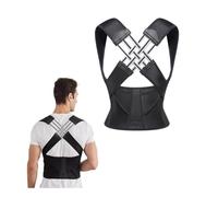 Support Dorsal correcteur de Posture,Soutien thérapeutique de l'épaule,Ceinture de Correction de Mauvaise Posture,Support Dorsal entièrement for la Colonne vertébrale et Les épaules(Black,XL)
