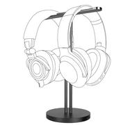 Support Double Casque Gaming Geekria, Support Casque en métal Aluminium avec Base lestée, Crochet d’Affichage sous Le Bureau Compatible PS5, Xbox, JBL, HyperX, Razer, Casque Circum-aural (Noir)