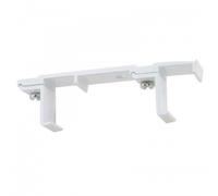 Support double de tringle à rideau - aluminium - Duralac - Blanc Boulet