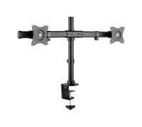 Support Double pour Moniteur Fixe - GOOBAY - Pour Moniteurs 17-32 pouces - Réglable en Hauteur - Noir
