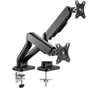 Goobay Support de table pour 2 moniteurs 58531 – 17''–32'' – Ressort à gaz, noir